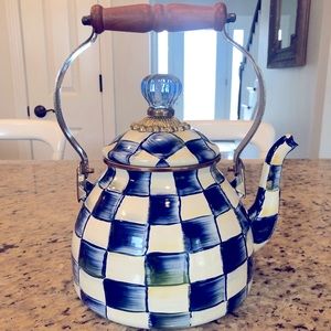 Mackenzie-Childs Royal Check 2 qt Tea Kettle